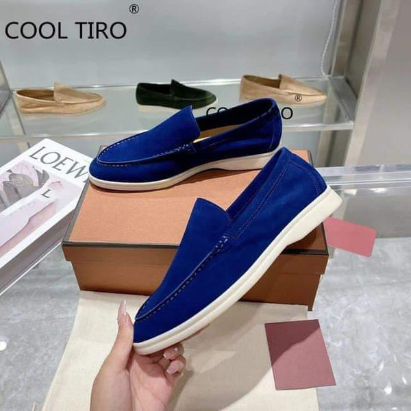 Loro Piana Blue Men's Loafers