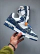 Louis Vuitton Blue White Trainer - Image 3