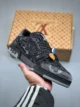 Louis Vuitton Black Grey Denim Monogram Trainer