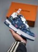 Louis Vuitton Blue Denim Embroidered Trainer