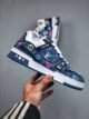Louis Vuitton Blue Denim Embroidered Trainer - Image 3