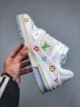 Louis Vuitton White Denim Embroidered Trainer - Image 2